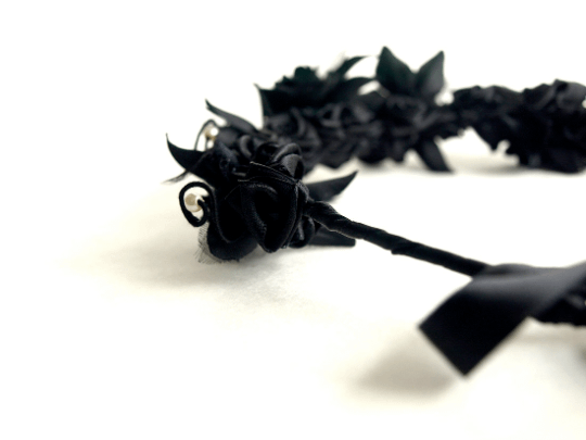 Black Flora tiara