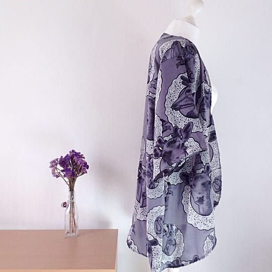 Kimono robe in silk