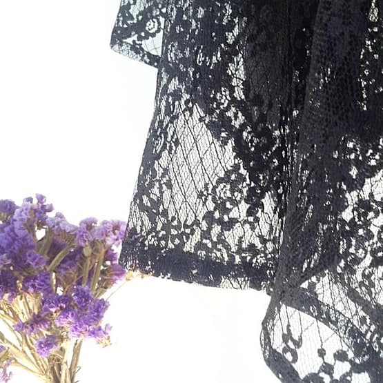 Black Floral Lace Detail